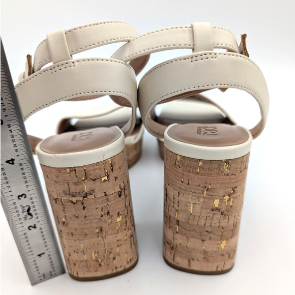 Nordstrom Rack Ansel Platform Ankle Strap Sandal Women's Cream/Tan Size US5M - Picture 4 of 8